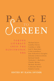 Page to Screen: Taking Literacy into the Electronic Era book cover