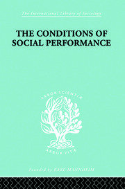 The Conditions of Social Performance book cover