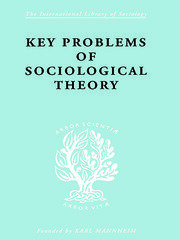 Key Problems of Sociological Theory book cover