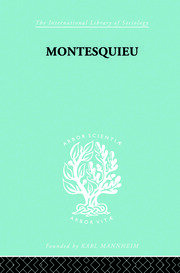 Montesquieu: Pioneer of the Sociology of Knowledge book cover
