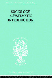Sociology: A Systematic Introduction book cover