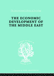 The Economic Development of the Middle East book cover