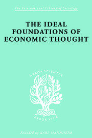 The Ideal Foundations of Economic Thought book cover