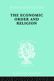 The Economic Order and Religion book cover