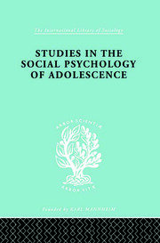 Studies in the Social Psychology of Adolescence book cover