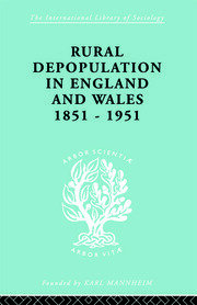 Rural Depopulation in England and Wales, 1851-1951 book cover