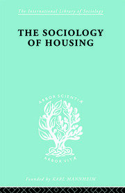 Sociology Of Housing   Ils 194 book cover