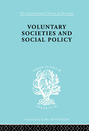 Voluntary Societies and Social Policy book cover