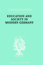 Education & Society in Modern Germany book cover