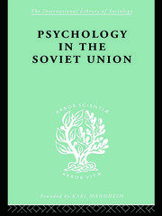 Psychology in the Soviet Union   Ils 272 book cover