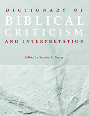 Dictionary of Biblical Criticism and Interpretation book cover
