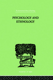 Psychology and Ethnology book cover