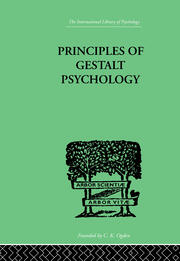 Principles Of Gestalt Psychology book cover