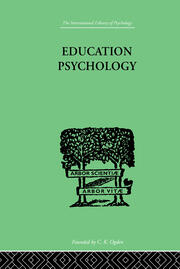 Education Psychology: BRIEFER COURSE book cover