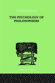 The Psychology Of Philosophers book cover