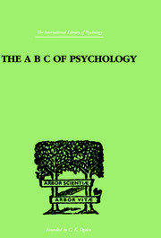 The A B C Of Psychology book cover