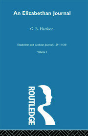 An Elizabethan Journal      V1 book cover