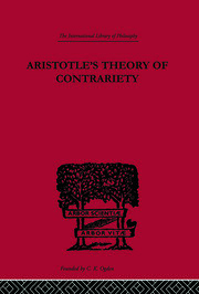 Aristotle's Theory of Contrariety book cover