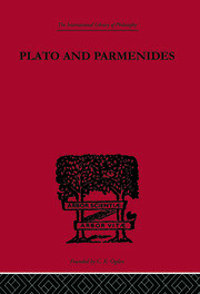 Plato and Parmenides book cover
