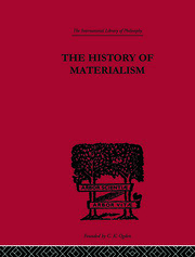 The History of Materialism book cover
