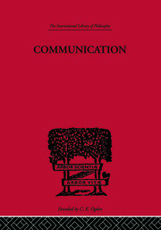 Communication: A Philosophical Study of Language book cover