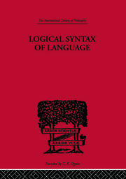 Logical Syntax of Language book cover