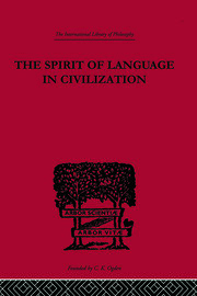 The Spirit of Language in Civilization book cover
