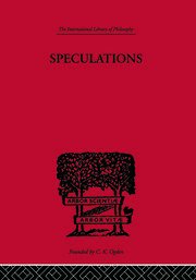 Speculations: Essays on Humanism and the Philosophy of Art book cover