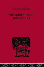 The Doctrine of Signatures: A Defence of Theory in Medicine book cover