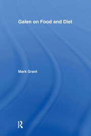Galen on Food and Diet book cover