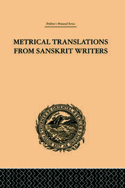 Metrical Translations from Sanskrit Writers book cover