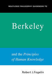 Routledge Philosophy GuideBook to Berkeley and the Principles of Human Knowledge book cover