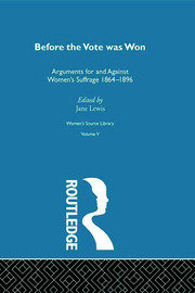 Before the Vote was Won book cover