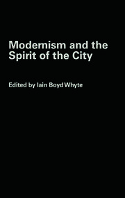 Modernism and the Spirit of the City book cover