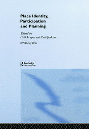 Place Identity, Participation and Planning book cover
