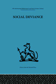 Social Deviance: Social policy, action and research book cover