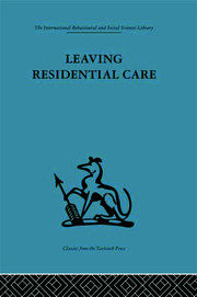 Leaving Residential Care book cover