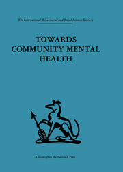 Towards Community Mental Health book cover
