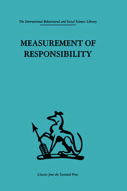 Measurement of Responsibility: A study of work, payment, and individual capacity book cover