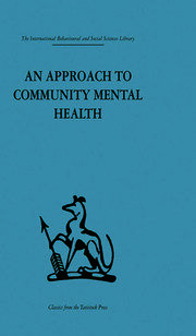 An Approach to Community Mental Health book cover