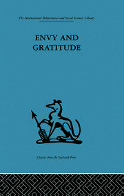 Envy and Gratitude: A study of unconscious sources book cover