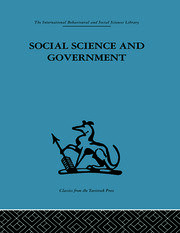 Social Science and Government: Policies and problems book cover