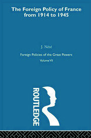 Foreign Pol France 1914-45  V7 book cover