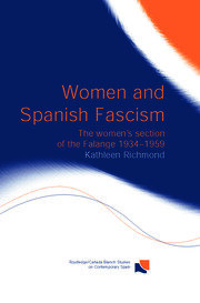 Women and Spanish Fascism: The Women's Section of the Falange 1934-1959 book cover
