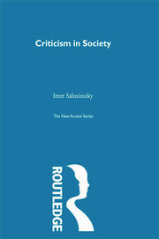 Criticism in Society book cover