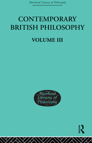 Contemporary British Philosophy: Personal Statements    Third Series book cover