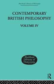 Contemporary British Philosophy: Personal Statements   Fourth Series book cover