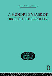 A Hundred Years of British Philosophy book cover