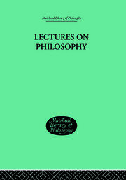 Lectures on Philosophy book cover