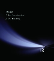 Hegel: A Re-Examination book cover